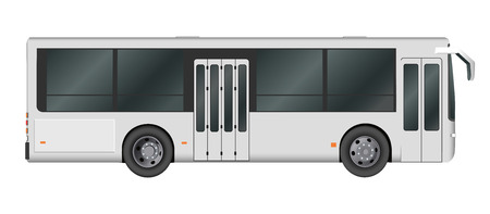 City bus template. Passenger transport. Vector illustration eps 10 isolated on white backgroundのイラスト素材