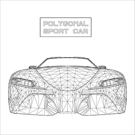 Abstract Creative concept vector background of 3d car model. Sports car.のイラスト素材