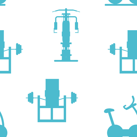 Seamless pattern with sports equipments.のイラスト素材