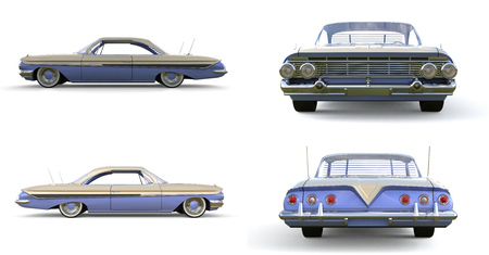 Old American car in excellent condition. 3d renderingの写真素材