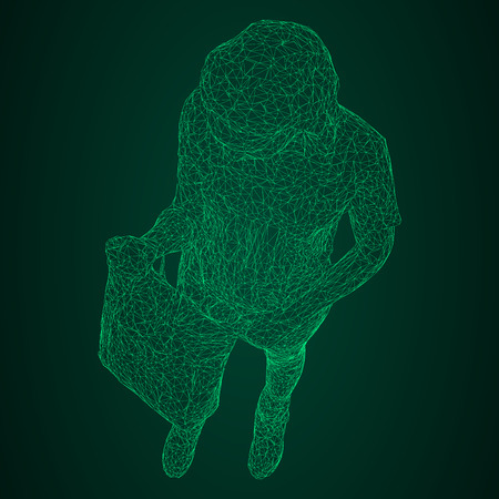 A woman with a bag on her arm,のイラスト素材