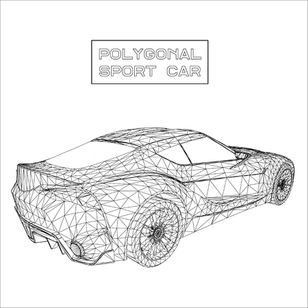 Abstract Creative concept vector background of 3d car model. Sports carのイラスト素材