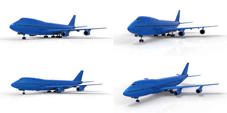 3d illustration. Large passenger aircraft of large capacity for long transatlantic flights