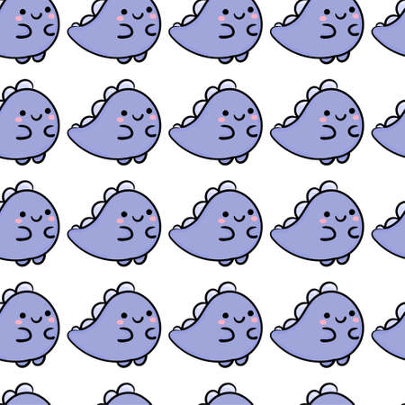Cute dinosaur Pattern. Cartoon animal background for kids, textile, pattern fabric, wallpaperのイラスト素材