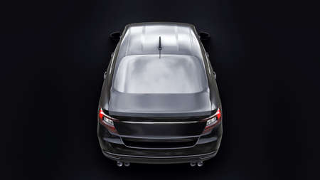 Compact Sports car Family Sedan 3d illustration