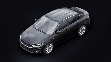 Compact Sports car Family Sedan 3d illustration