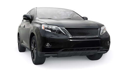 City premium family SUV on white isolated background without shadows. 3d renderingの写真素材