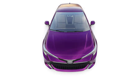 Tula, Russia. February 3, 2022: Toyota Auris 2019 . Compact urban family hatchback. 3D illustrationのeditorial素材