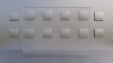 3d render gray geometric shapes abstract background for business card, website, banner.の写真素材