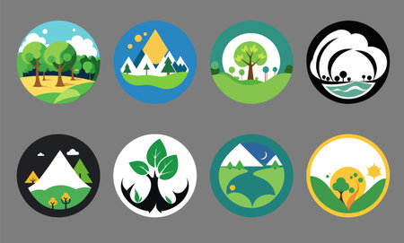 Flat icon ecologic .のイラスト素材