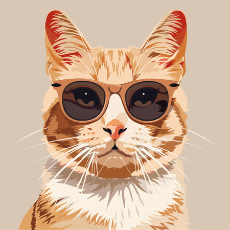 Cute koala with heart shaped sunglasses and gifts. Vector illustration.