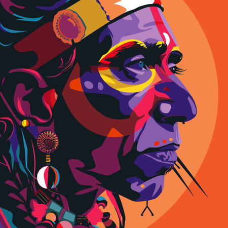 Vector illustration of a man with a bottle of wine in his hand.のイラスト素材