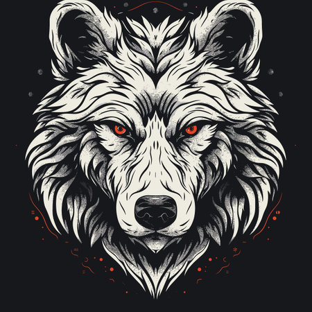 Wolf. Vector illustration for t-shirt, tattoo or badge.