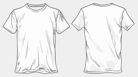 T-shirt template. Vector illustration of a white t-shirt.のイラスト素材