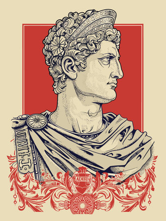 Vintage engraving of ancient Greek god Mercury. Vector illustration.のイラスト素材