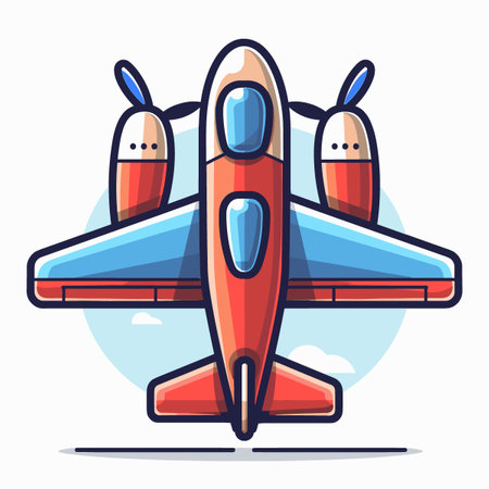 Airplane icon. Cartoon illustration of airplane vector icon for web designのイラスト素材