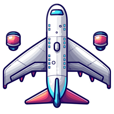 Airplane icon. Cartoon illustration of airplane vector icon for web designのイラスト素材