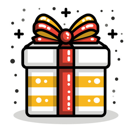 Gift box icon. Present and celebration theme. Colorful design. Vector illustrationのイラスト素材