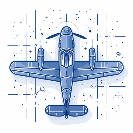 Airplane on the white background. Vector illustration in flat style.のイラスト素材