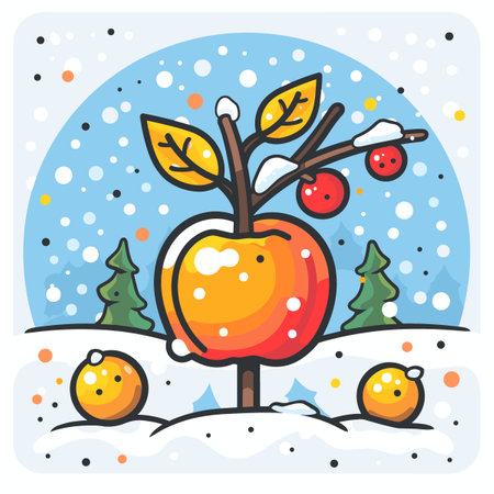 Merry Christmas and Happy New Year greeting card. Drinks for the New Year in beautiful glasses and decor.のイラスト素材
