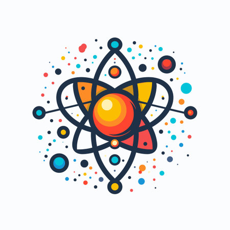 Colorful drawing of a star with a large yellow ball in the center. The drawing is abstract and has a playful, whimsical feel to itのイラスト素材