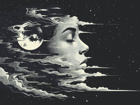 abstract black background with concentric circles. 3d illustration.のイラスト素材