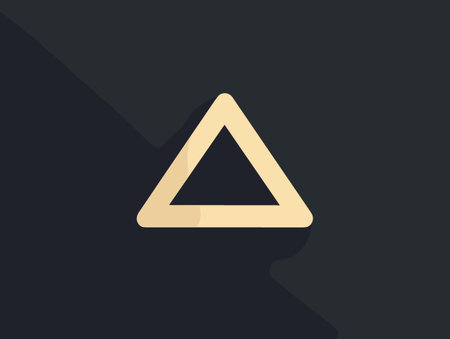 Vector modern flat design icon of triangle on black background. Eps10のイラスト素材