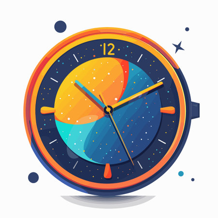 Vector illustration of the clock icon. Flat design. Time concept.のイラスト素材