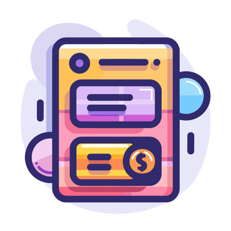 Payment terminal icon. Flat color design. Vector Illustration.のイラスト素材