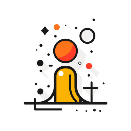 Religion icon in flat style. Vector illustration on white background.のイラスト素材