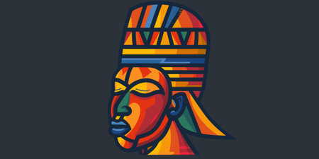 Egyptian pharaoh. Vector illustration of egyptian pharaoh.のイラスト素材