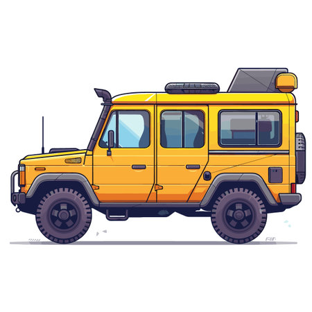 Off-road vehicle. Off-road vehicle. Vector illustration.のイラスト素材