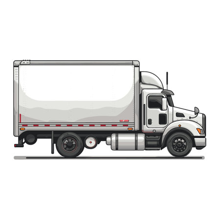 Illustration of a truck on a white background. Vector illustration.のイラスト素材