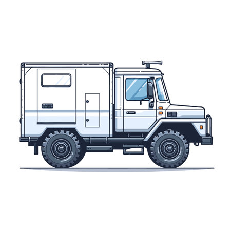 Truck isolated on white background. Vector illustration in flat style.のイラスト素材