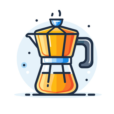 Coffee maker icon. Vector illustration in thin line style.のイラスト素材