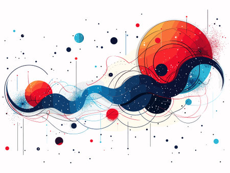Abstract portrait of a beautiful girl with long hair. Vector illustration.のイラスト素材