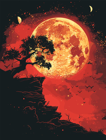 Mountains and forest landscape in the style of grunge. Vector illustration.のイラスト素材