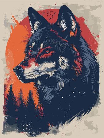 Lion head vector illustration isolated on white background. Hand drawn sketchのイラスト素材