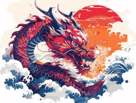 Tiger in grunge style. Vector illustration on white background.のイラスト素材