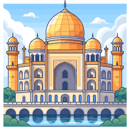 Church of St. John the Baptist. Vector illustration in flat styleのイラスト素材