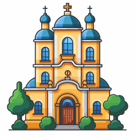 Church of Notre Dame de Paris, France. Vector illustration isolated on white background.のイラスト素材