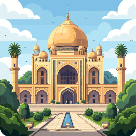 Church of the Assumption of the Blessed Virgin Mary. Cartoon vector illustration.のイラスト素材