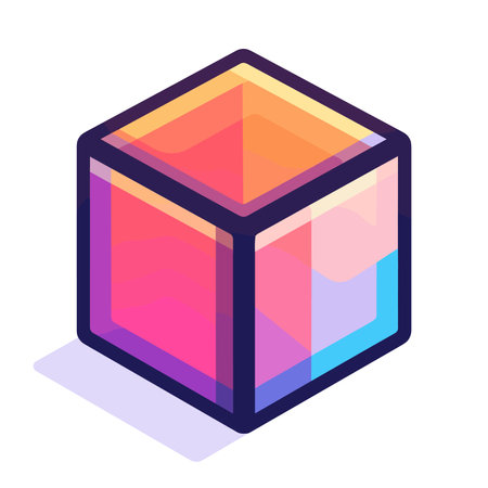 3d isometric cube. Isometric cube. Vector illustration.のイラスト素材
