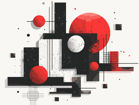 Fashion girl in sunglasses with abstract geometric background. Vector illustration.のイラスト素材