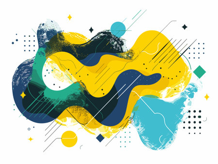 Abstract colorful background with grunge elements. Vector illustration for your designのイラスト素材