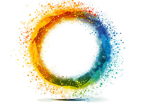 Abstract colorful watercolor background with space for your text. Vector illustration.のイラスト素材