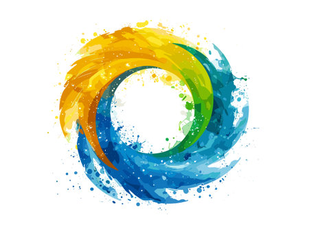 Abstract watercolor circle on a white background. Vector illustration for your designのイラスト素材