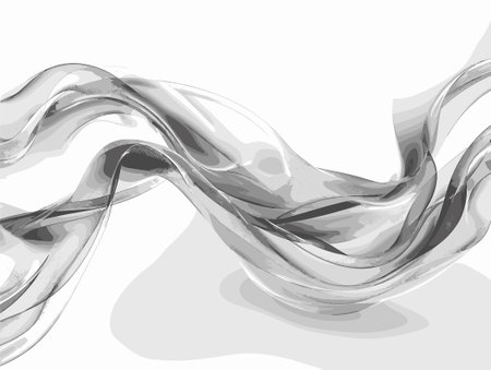 Abstract gray waves on a white background. Vector illustration for your designのイラスト素材