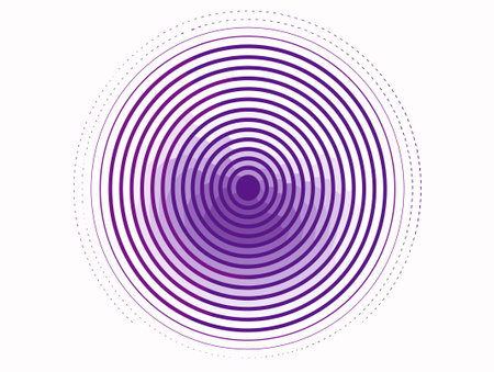 Purple concentric circles on a white background. Vector illustration.のイラスト素材