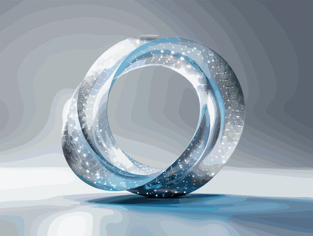 Abstract 3d ring. Vector illustration. Can be used as a background.のイラスト素材